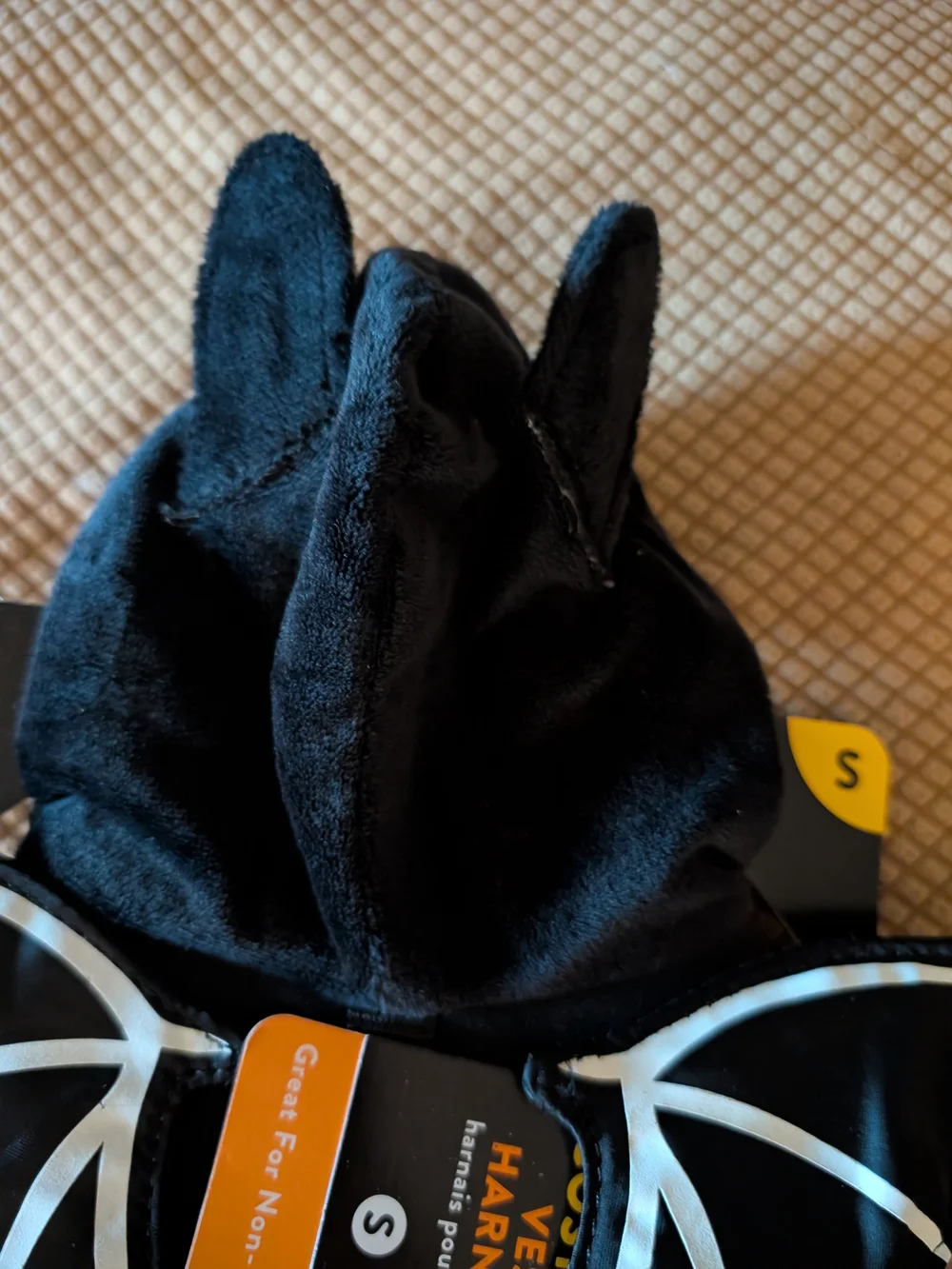 NWT Thrills & Chills- Black Reflective Bat Wing Dog Harness